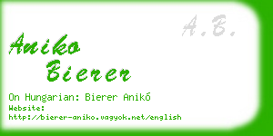 aniko bierer business card